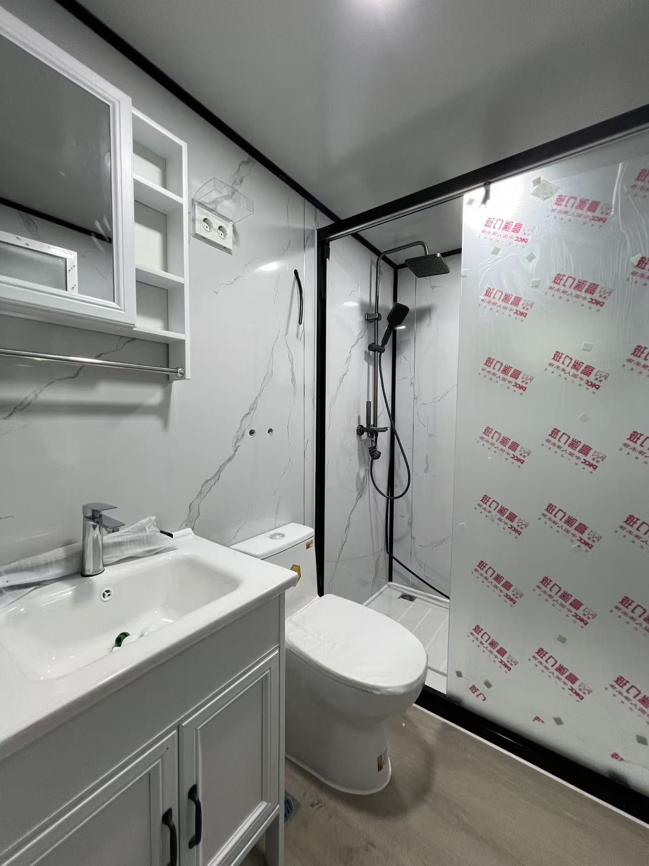 expandable container house with bathroom and toilet facility